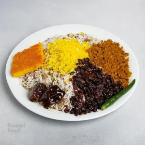 عدس پلو با گوشت