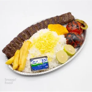 چلو کباب لقمه زعفرانی