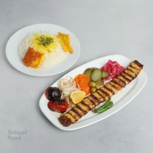 چلو کباب لقمه نگین دار