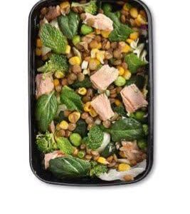 سالاد سبز با تن ماهی